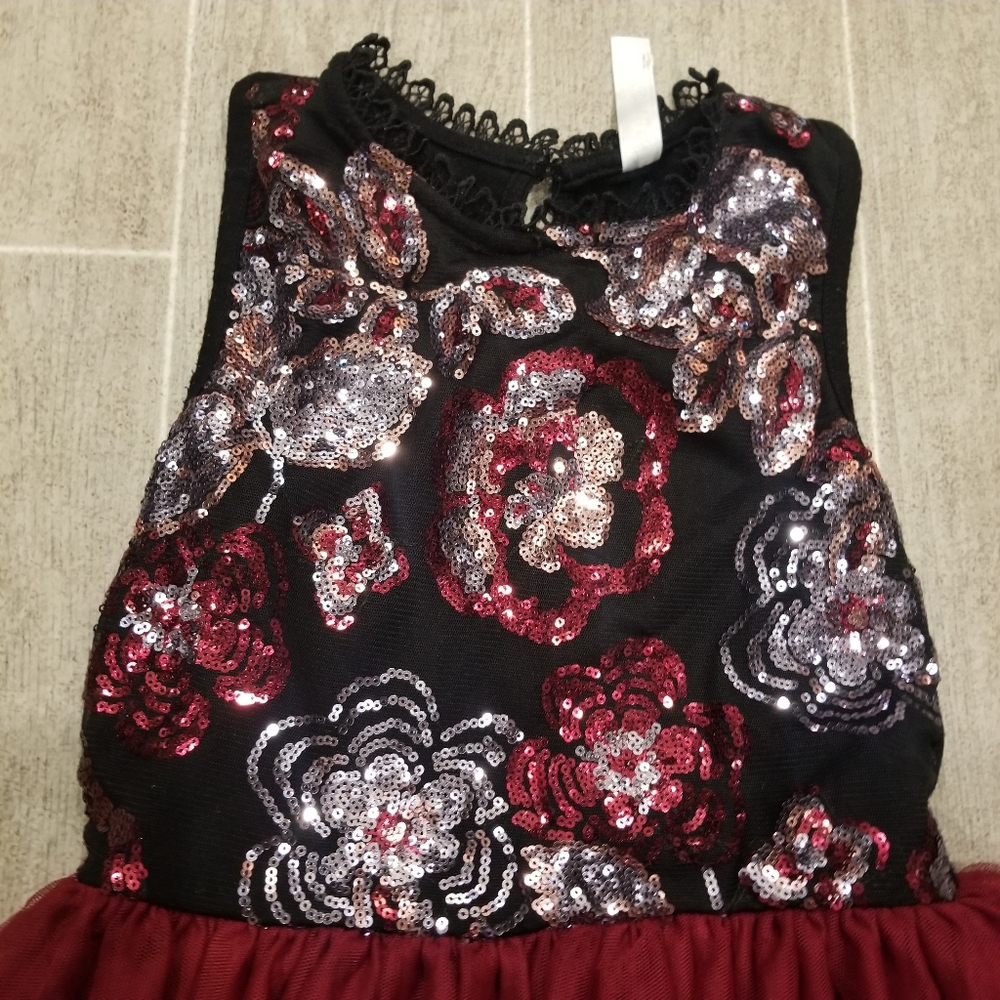 Knit Works Holdiay Red And Black Sequin dress - Picture 5 of 11